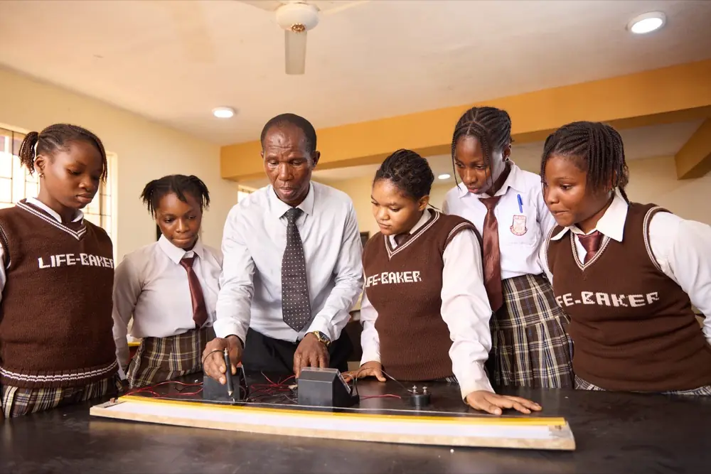 Students at work in class