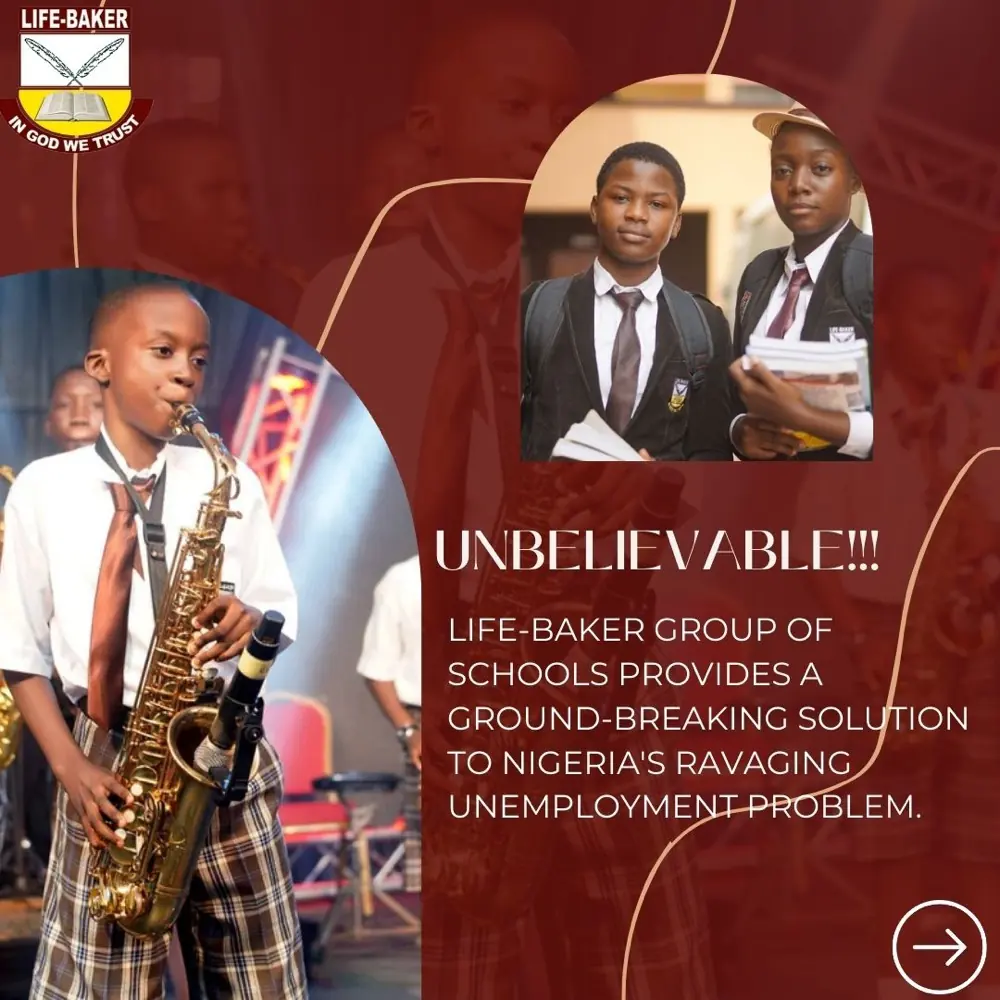 Life Baker campaign poster: the school's ground-breaking solution to Nigeria's unemployment problem