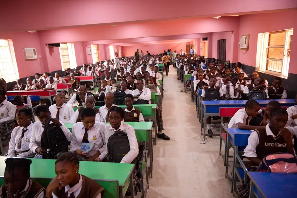 Students seated for an examination