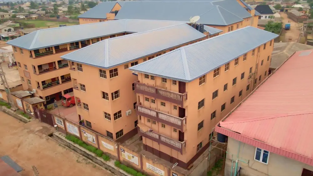Aerial view of the multi-storey Life Baker teaching block