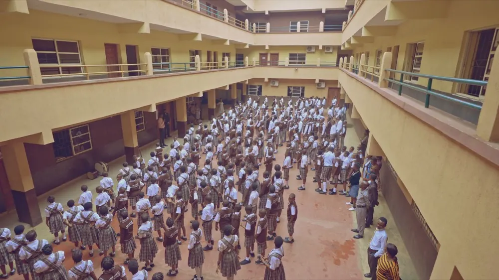The whole school gathered for assembly