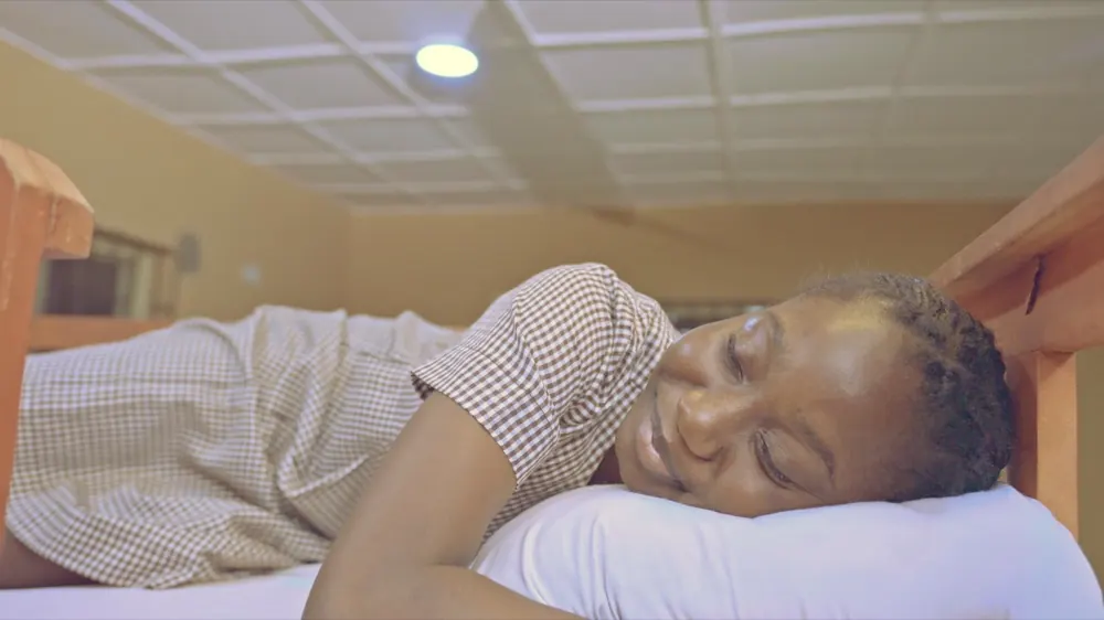 A boarder resting in the dormitory