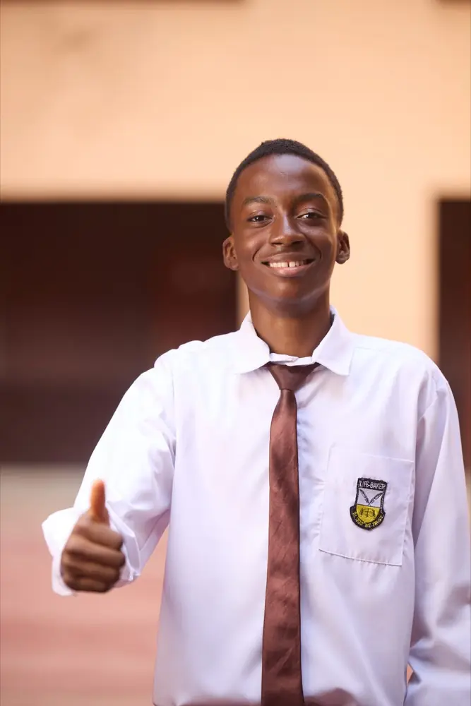 A Life Baker student in school uniform