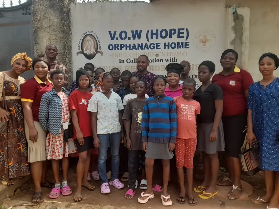 Pupils at the V.O.W Hope Orphanage during the charity visit