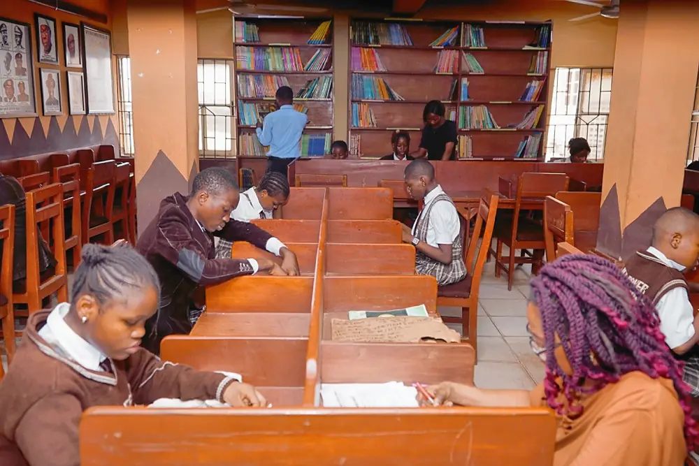 The school library and study hall