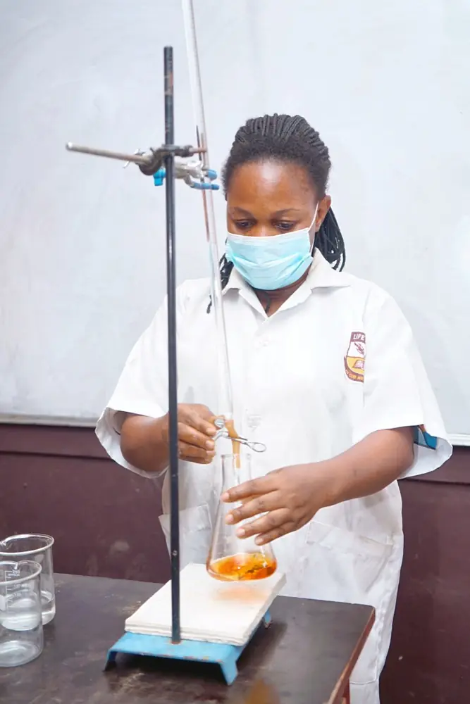 A practical in progress in the science laboratory